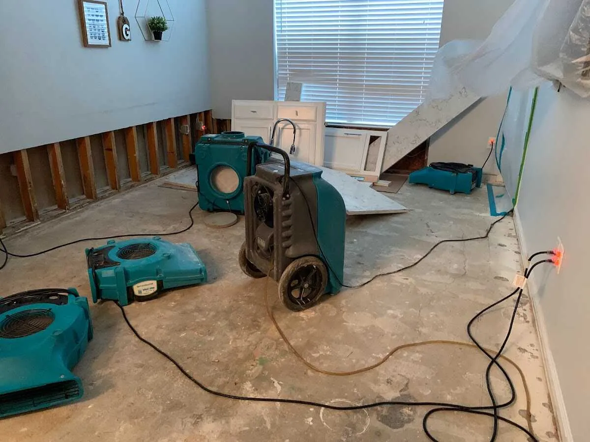 Dehumidifier in flood-cut room for Water Extraction & Removal in Sharon